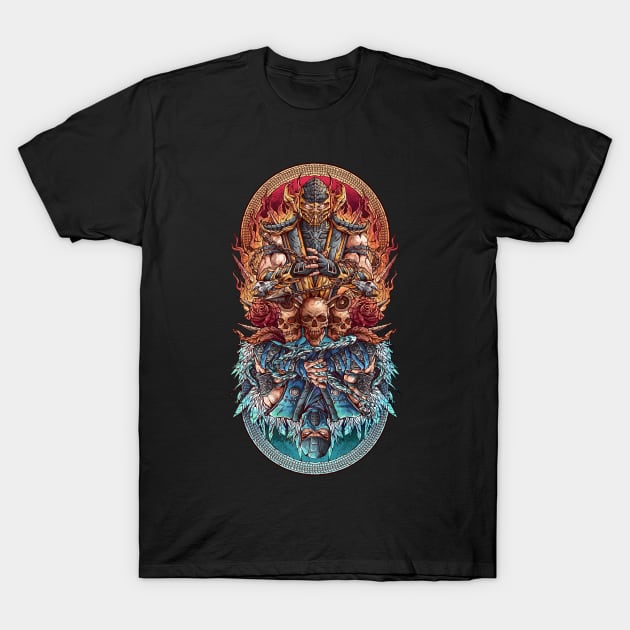 fire vs ice T-Shirt by jml2art